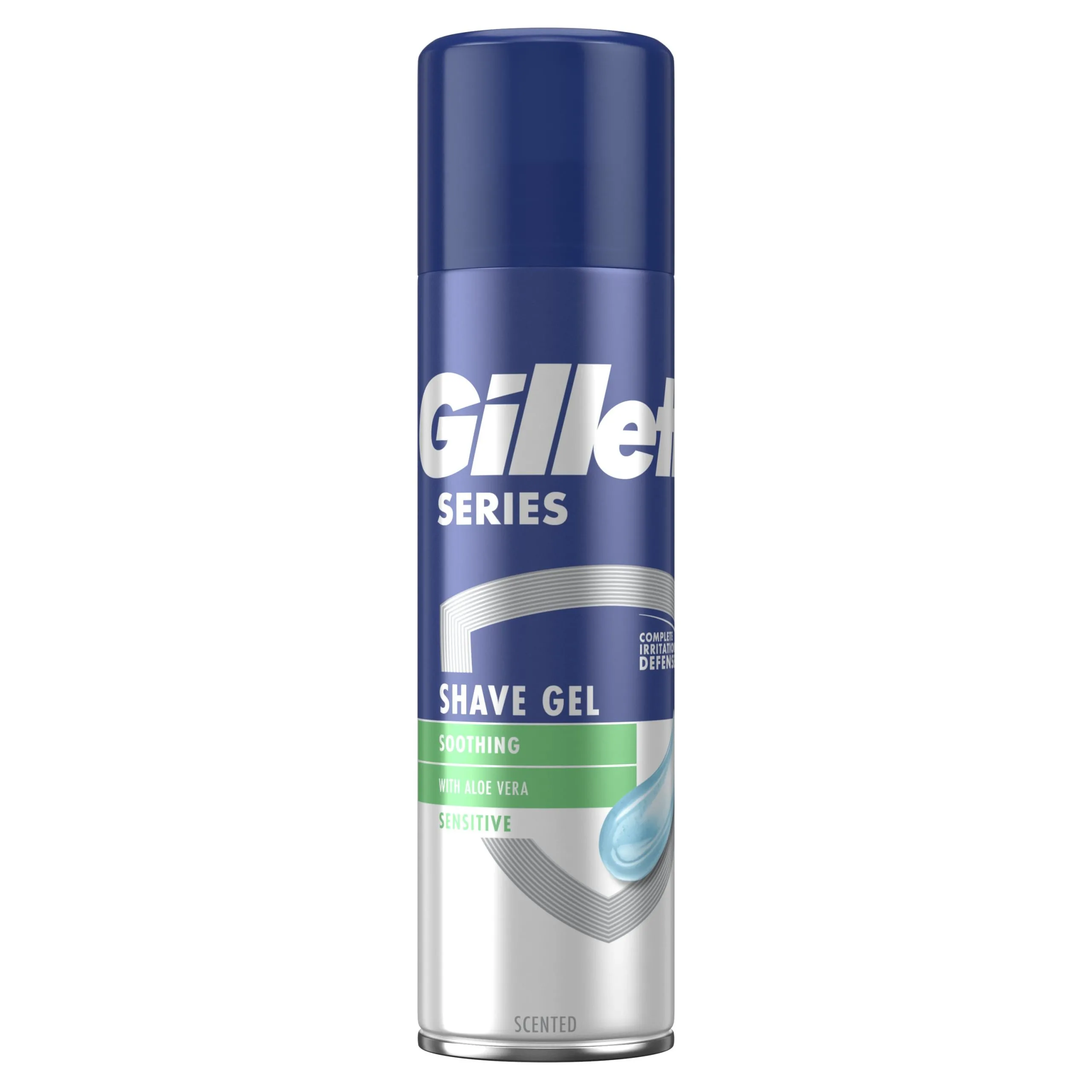 ژل اصلاح صورت ژیلت پوست حساس رایحه آلوئه ورا بدون الکل Soothing Shaving Gel Aloe Vera