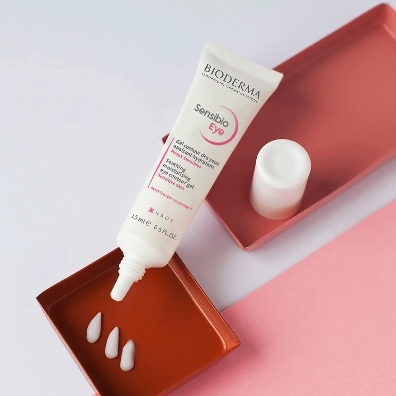 ژل کرم دور چشم بایودرما سنسبیو آی آبرسان کاهش خطوی ضد پف پوست حساس bioderma sensibio eye