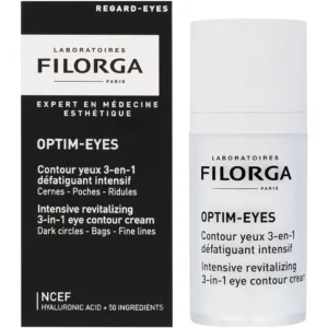 کرم دور چشم سه کاره فیلورگا اپتیم آیز ضد چروک ضد تیرگی ضد پف filorga optim eyes