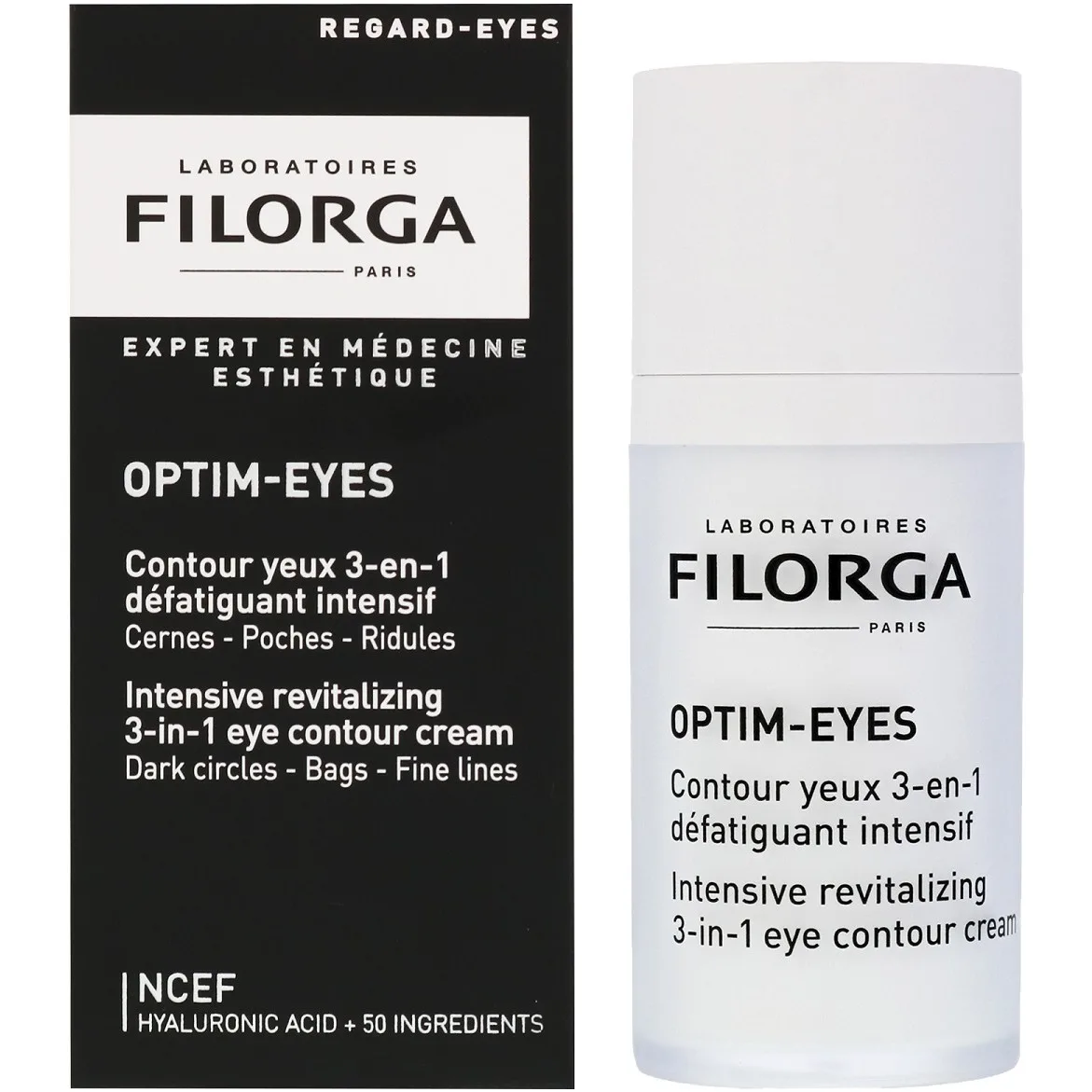 کرم دور چشم سه کاره فیلورگا اپتیم آیز ضد چروک ضد تیرگی ضد پف filorga optim eyes
