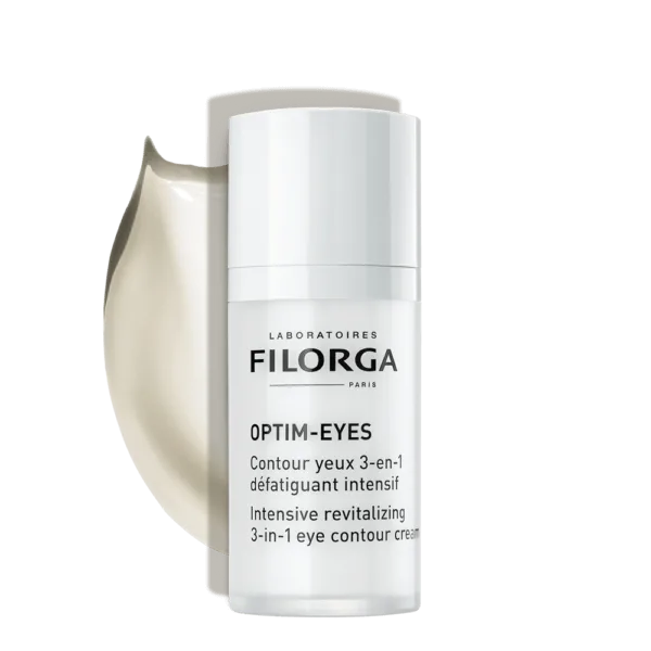 کرم دور چشم سه کاره فیلورگا اپتیم آیز ضد چروک ضد تیرگی ضد پف filorga optim eyes