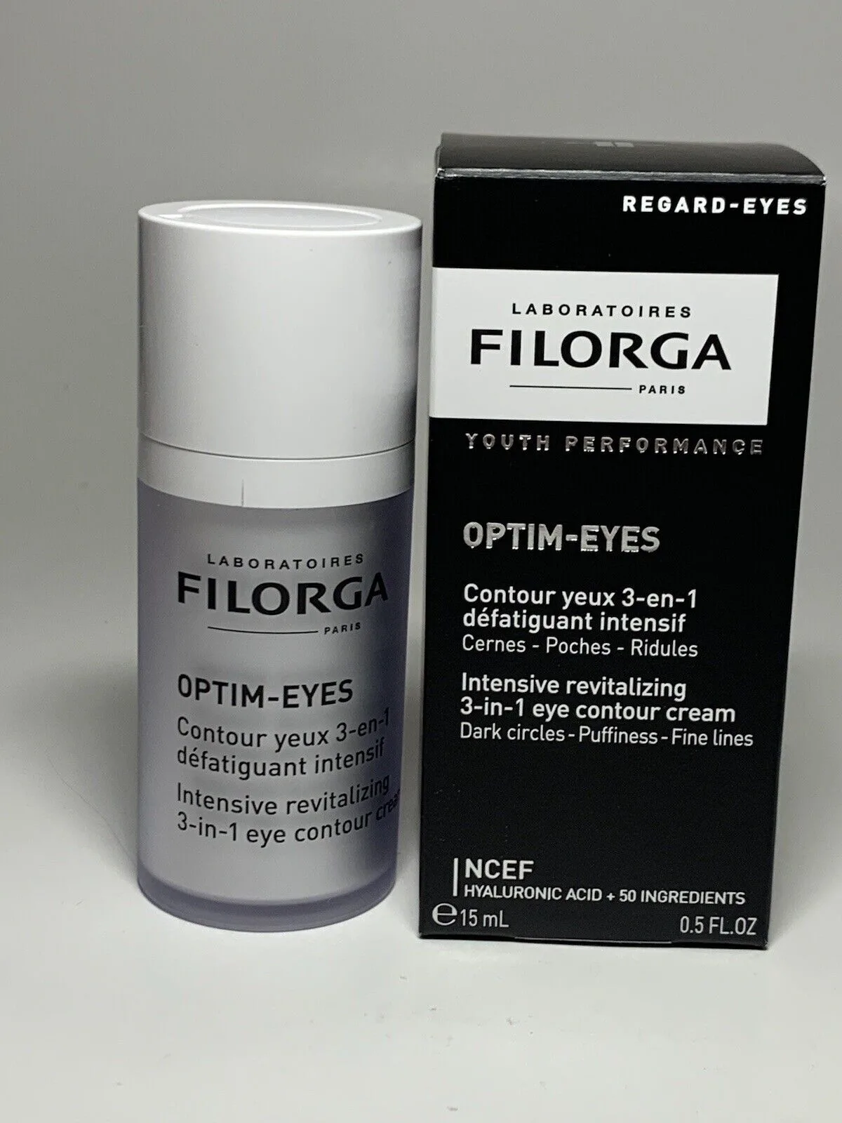 کرم دور چشم سه کاره فیلورگا اپتیم آیز ضد چروک ضد تیرگی ضد پف filorga optim eyes