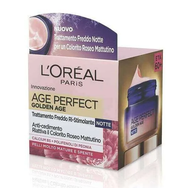 کرم شب تقویت کننده و شاداب کننده لورآل(لوریل) age perfect golden age rosa +60 notte کرم شب تقویت کننده و شاداب کننده لورآل(لوریل) age perfect golden age rosa +60 notte