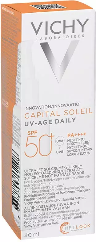 کرم ضد آفتاب ضد چروک لک پیری ویشی 40میل مدل پمپی انواع پوست SPF50 (2)