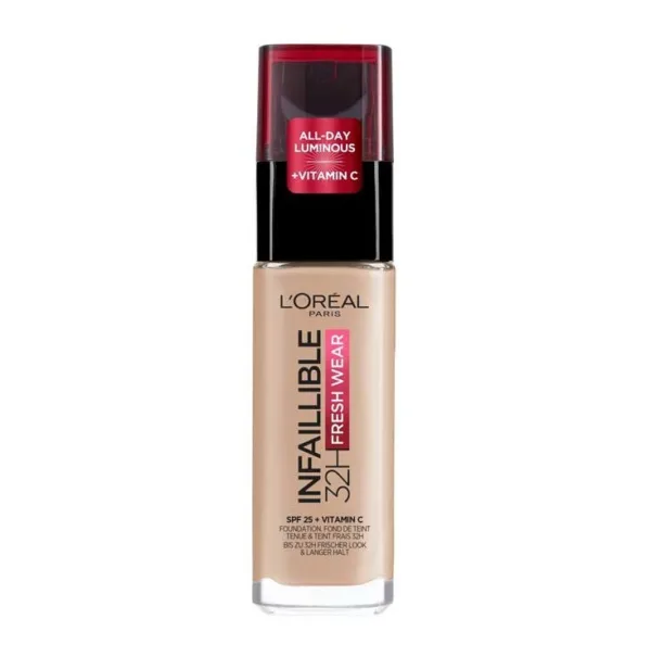 کرم پودر لوریل اینفالیبل 36 ساعته لورآل (لوریل) Loreal INFAILLIBLE FRESH WEAR